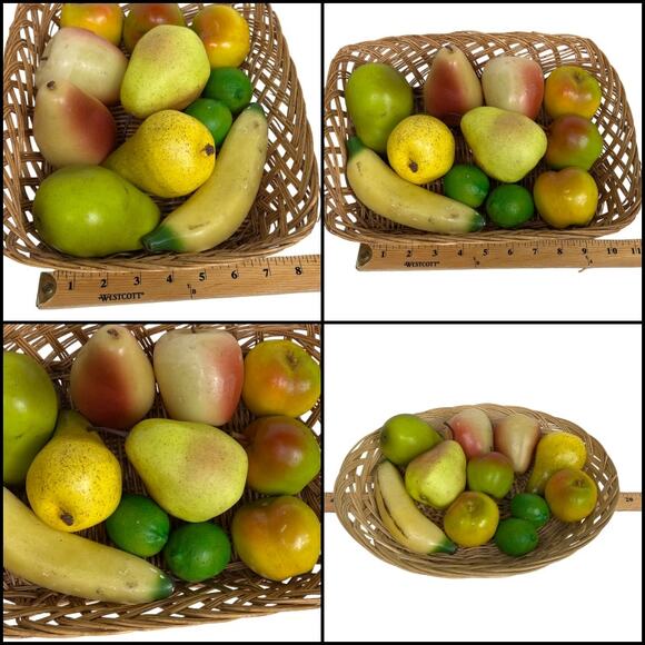 Mixed Faux Fruit Apples Pears Banana Limes House Staging Home Decor Photo Prop - Picture 6 of 10